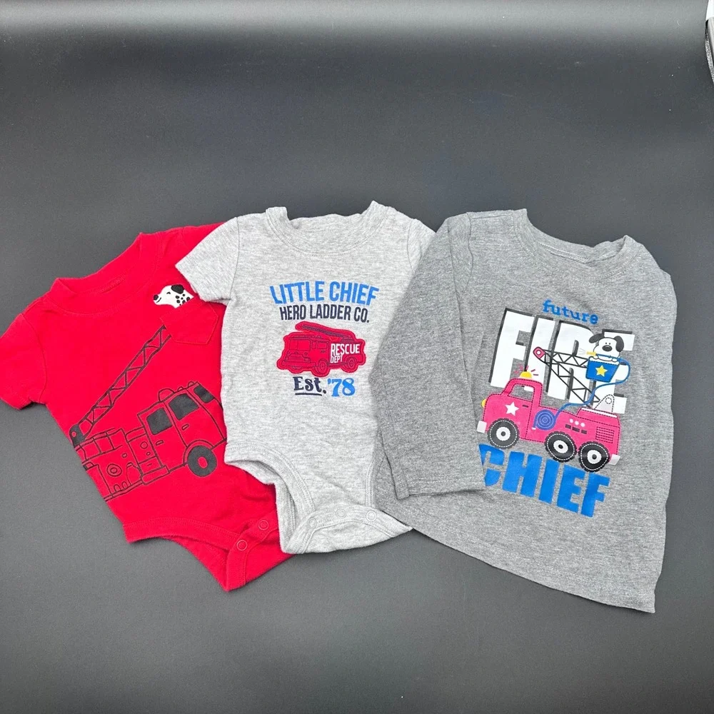 Carter's & Garanimals‎ Fireman Fire Fighter Truck Baby Lot 3-24 Months